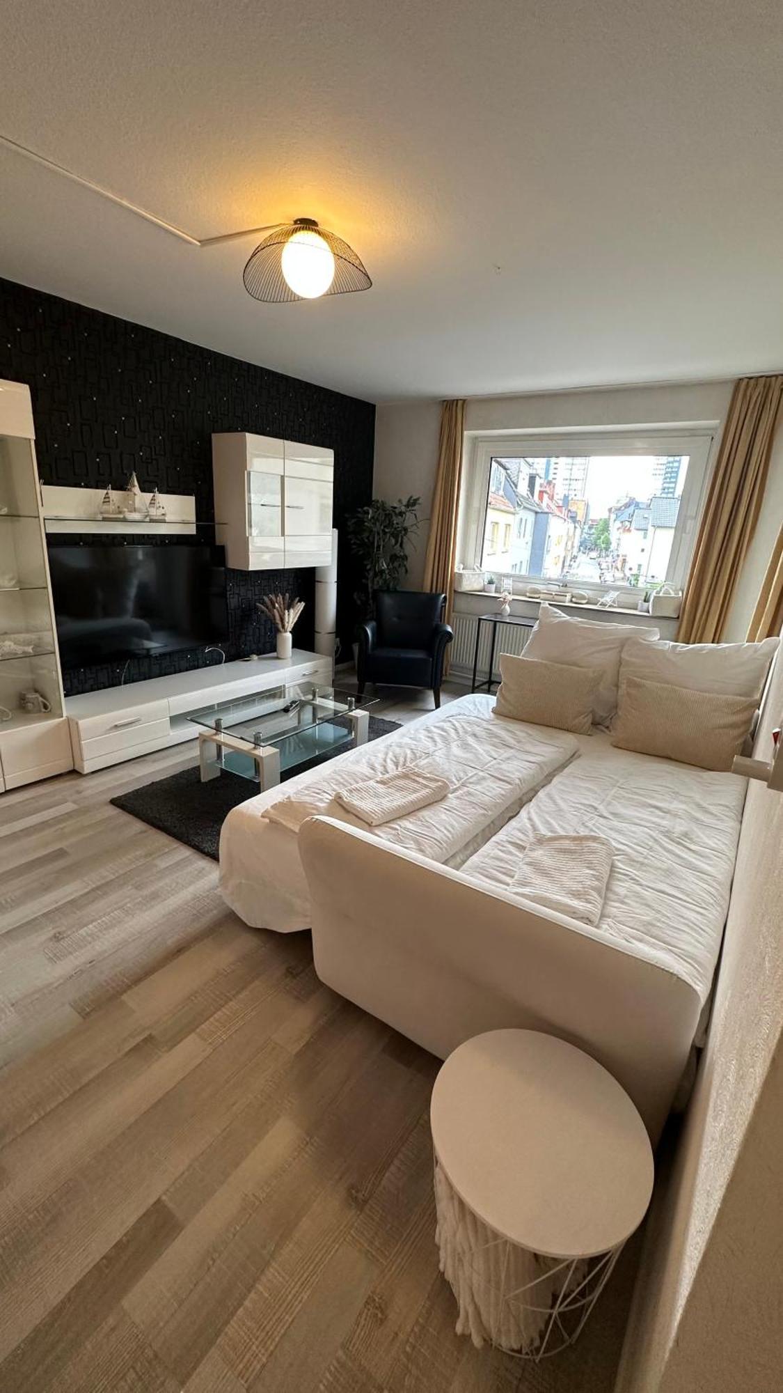 Fewo Am Deich 1 Zentral Mit Stadtblick Und Kontaktloser Check In Bremerhaven Kültér fotó